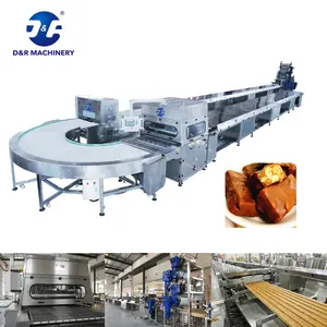 Costo Efficace Ad Alte Prestazioni Full Automatic Cioccolato Rivestito Candy Bar Linea di Produzione Barra di Cioccolato Che Fa La Macchina