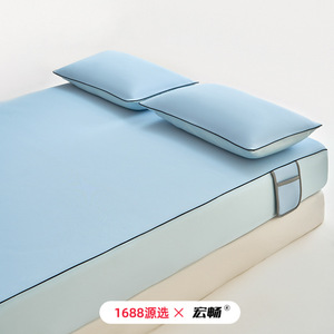 Ocean Cloud <b>Silk</b> Soft Cooling Mat 3-Piece Set 180x200cm Hand Wash Class A Ice <b>Silk</b> Bedding - Product Image 5