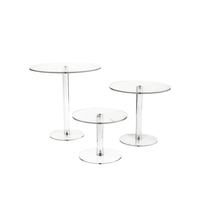 Ensemble de 3 supports à gâteaux en acrylique, haute transparence, montage facile, autoportant, étagères personnalisables, présentoir à desserts pour mariage