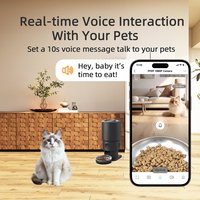Comedero automático para gatos OEM 5L con cámara de visión nocturna 1080P HD Video Tuya APP Dispensador de comida para perros Comedero automático para mascotas con cámara