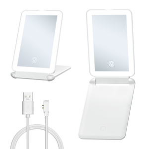 <span class=keywords><strong>Espejo</strong></span> de Mano Portátil con Logotipo Personalizado, <span class=keywords><strong>Espejo</strong></span> de <span class=keywords><strong>Maquillaje</strong></span> Cosmético Plegable con Luz LED y Tu Logotipo - Product Image 5