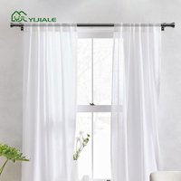 YIJIALE Компактный карниз для штор 18-120 дюймов, резьбовой, усиленный, для экспорта по всему миру