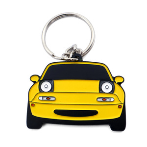 Porte-clés SUV de dessin animé très populaire, en alliage métallique, avec roues, mousqueton, logo personnalisé, étanche - Product Image 3