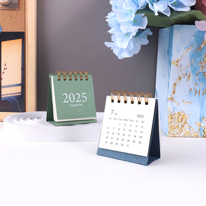 Calendario de papel impreso personalizado 2025 Mini espiral Oficina hogar Agenda Calendario de mesa para regalo decoración reloj de exhibición - Product Image 5