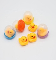 Mainan Bebek Kapsul PVC Keras Mini 1 Inci 28mm untuk Anak Usia 5-7 Tahun, Mainan Mandi Mengapung Bentuk Hewan Kecil dari Vinyl