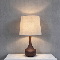Lampe de table moderne en fer à motif bois, douille E27, abat-jour en tissu, lampe de bureau pour chambre à coucher, salon, décoration intérieure, lampe de chevet