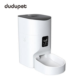 Dudupet Distributeur automatique de nourriture pour animaux de compagnie 7L, contrôle intelligent par application pour chiens et chats, design arrondi blanc, bol amovible - Product Image 2