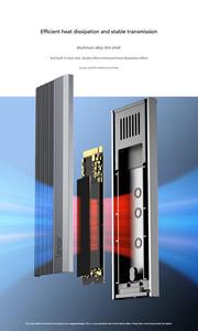 Carcasa para SSD E300 M.2, USB 3.2 Gen 2 de 10 Gbps, NVMe Tipo-C, Totalmente de Aluminio, Carcasa Externa para Disco Duro Móvil, Alta Velocidad, M.2 NVMe SSD - Product Image 6
