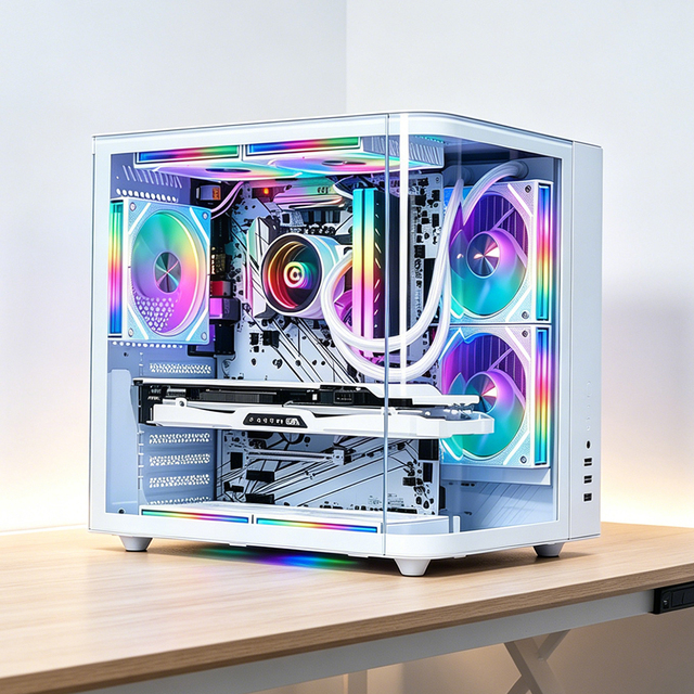White Esports PC Gaming Desktop Gamer Machine Intel Core I9 RTX 4080 Super High FPS Desktop Computer IT Computing System