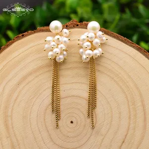 Natural Fresh Water Grape String Of Pearls Bohemian Tassel Drop Earrings For Women Dangle Earring Luxury Jewelry