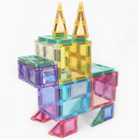 Jeux de construction magnétiques multicolores 68 pièces, blocs éducatifs 3D pour enfants, ensemble de blocs magnétiques, directement de l'usine