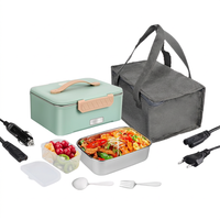 Boîte à lunch isotherme anti-fuite, chauffe-plat sans eau avec sac isotherme, récipient chauffant pour aliments en acier inoxydable 304