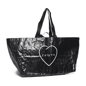 블랙 초대형 용량 배 패턴 휴대용 패션 쇼핑 솔리드 <span class=keywords><strong>PP</strong></span> 직조 가방 긴 손잡이 포함 - Product Image 6