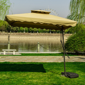 <b>Patio</b> <b>Umbrella</b> Square Double Top 14kg Manual Tilt Iron Ribs Courtyard Garden Use - Product Image 4