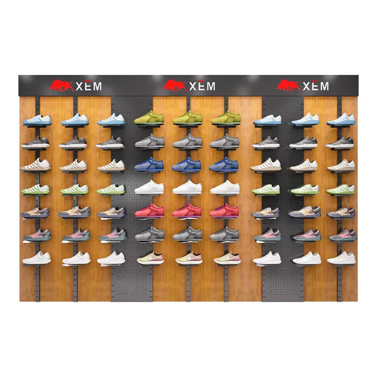 Toz geçirmez dayanıklılık ayakkabı duvara monte Sneaker raflar raf ekran