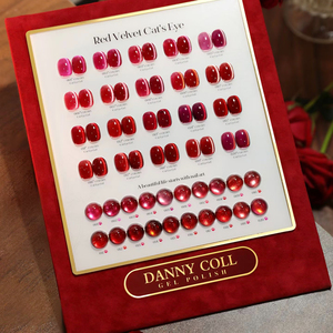 Wholesale TPO Free Red Cat Eye <b>Gel</b> Polish <b>Set</b> 20 Colors Magnetic <b>Nail</b> <b>Gel</b> with Color Display Board - Product Image 1