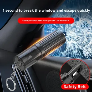 Marteau de sécurité 2-en-1 pour <span class=keywords><strong>voiture</strong></span> et brise-vitre avec coupe-ceinture de sécurité – Outil d'évacuation d'urgence et accessoire de sauvetage vital - Product Image 1