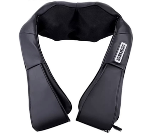 Chal de masaje eléctrico para cuello y hombros, <span class=keywords><strong>Motor</strong></span> de cepillo de 25W, batería de 1800mAh, modo de <span class=keywords><strong>2</strong></span> engranajes, 3 niveles de fuerza, chal de masaje de cuero Premium - Product Image 4