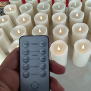 Bougie LED cylindrique à piles, sans flamme, à effet vacillant, pour la décoration de la maison - Product Image 5