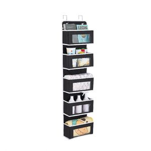 Custom Size Hanging Wall Organizer - 5 Transparent Pockets for Sundries/Magazine/Toiletries - Product Image 1