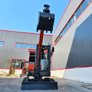 Spedizione gratuita Grapple Digger Mini escavatore Bagger con cabina KUBOTA motore diesel cingolato Pelle per la vendita - Product Image 6