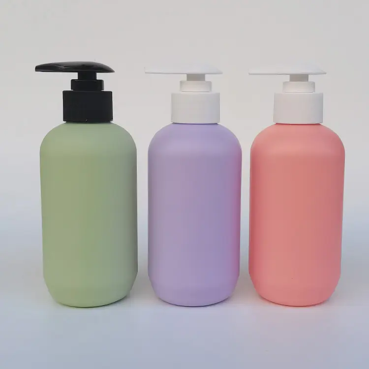 Hot Selling Lege 250Ml Kleur Hdpe Soft Touch Shampoo Fles Met Lotion Pomp