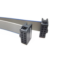 Câble plat IDC gris sur mesure avec connecteur FC, pas de 1,25 mm/2,54 mm, 4 broches, assemblage faisceau de câbles