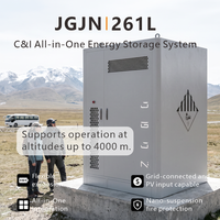 Armoire de stockage d'énergie industrielle et commerciale tout-en-un 261H 261kWh à refroidissement liquide, IP55 C5, anticorrosion, ESS haute altitude 5000m pour station de ski