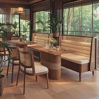 Tables et chaises pour salons de thé commerciaux, mobilier de café et de restaurant, banquettes, ensemble de canapés