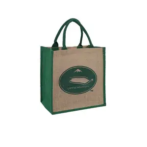 Cheap Natural Recycle Foldable Carry Jute Shopping Bags Manufacturer with logo printing