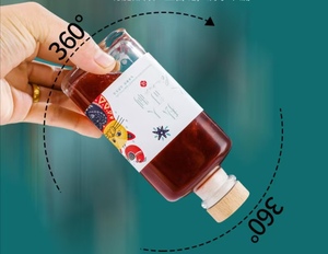 Bouteilles en verre transparentes carrées les plus vendues de 100 ml, 375 ml, 500 ml pour la <span class=keywords><strong>vodka</strong></span>, le whisky et le brandy avec bouchons en liège. - Product Image 4