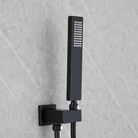 Ensemble de robinet de douche Thermostat de pluie de luxe Robinet de baignoire thermostatique mural avec système de massage Motif de pulvérisation de pluie