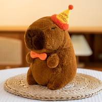 Peluche Capybara d'anniversaire de 8 pouces, jouet en peluche personnalisé, fabrication de jouets en coton PP, jouets en peluche de Noël pour machine à griffes