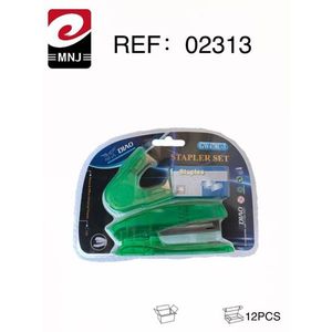 Juego de grapadoras Diao, color verde, 12 piezas, papelería de oficina - Product Image 3