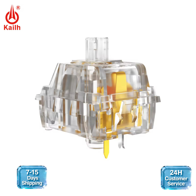 Full PC Transparent Kailh Clione Limacina Linear Switch with 38gf Light Force for Slim High-end Office Keyboard OEM Matching