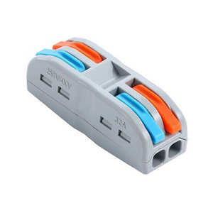 Универсальный быстрозажимной клеммный блок PCT 222 для одножильных и многожильных проводов, пружинный, без инструмента, безопасный, быстрая установка - Product Image 1