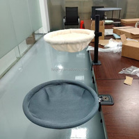 Hamac de bureau robuste pour chat Lit nid confortable pour table pour animaux de compagnie avec pince à pattes en métal