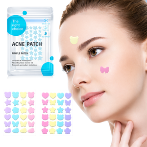 Parches Hidrocoloides Premium Holográficos con Micropuntos Invisibles <span class=keywords><strong>para</strong></span> Granos, Diseño Lindo de Estrella, Abeja y Corazón, Tiras Personalizadas <span class=keywords><strong>para</strong></span> el Cuidado del Acné Facial - Product Image 1