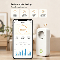 Enchufe Temporizador WiFi Impermeable de 16A, Temporizador Inteligente con Programación Semanal