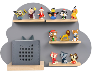 Estante de madera para niños Compatible con Toniebox y Compatible con Tonies para más de 15 figuras Estante de pared para caja de música - Product Image 1