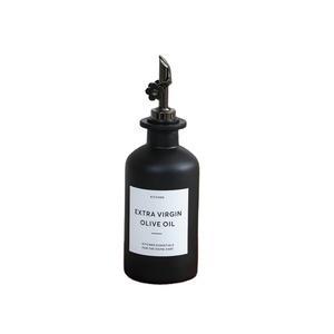Premium 350ml 500ml Exportación Vinagre Aceite de <span class=keywords><strong>aguacate</strong></span> Mate Negro Blanco Claro Superficie Lisa Metal Sprout Corcho Aceite Botellas de vidrio - Product Image 1