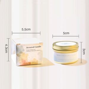 Bougie parfumée en métal, senteur florale, à une seule mèche, dans un bocal cylindrique pour la décoration de la maison - Product Image 3