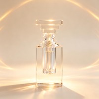 Flacon vide en verre transparent de 3 ml pour Attar Arabe, décoratif, en cristal, pour huile d'Oud et huiles essentielles