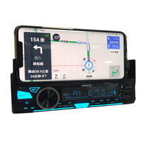 Support de téléphone pour autoradio, lecteur MP3, autoradio simple DIN, Bluetooth, radio FM, USB, AUX, carte TF, écran LED numérique, unité principale pour voiture