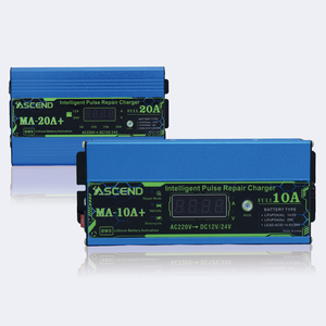 Cargador de Baterías Inteligente de Reparación por Pulsos ASCEND Serie MA-A+ 12V/24V 10A/20A para Baterías de Plomo-Ácido y LiFePO4 con Pantalla LCD, Compatible con BMS - Product Image 1