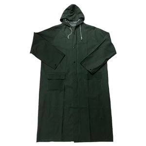 Impermeable Largo Reutilizable 2023 de 0.25mm, Verde Militar, de Poliéster y PVC - Product Image 1