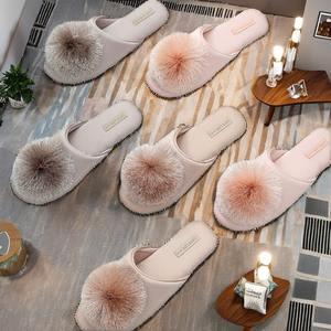 รองเท้าผู้หญิงคุณภาพสูงสำหรับใส่ในบ้าน บุด้วยผ้าฝ้าย พื้นรองเท้า TPR เป็นมิตรกับสิ่งแวดล้อม ทันสมัย - Product Image 2