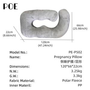 Almohada de Soporte Ergonómico para Embarazadas, de Terciopelo de Cristal 100%, Forma Irregular, para Masaje, Venta al Por Mayor de Fábrica - Product Image 5