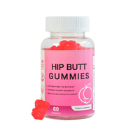 Gummies pour l'amélioration des hanches chez la femme, faible MOQ, soutien naturel des courbes, supplément pour des hanches rebondies, saveur baies, végétalien, à croquer