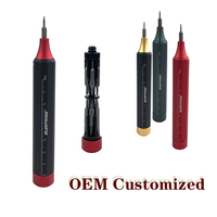 Obeng Mini presisi 22-in-1, Set Obeng Mini logam paduan aluminium portabel multifungsi alat perbaikan dengan kotak kustom DIY Glede ODM OEM